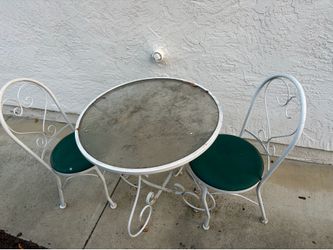Small Table, Metal & Glass, Outdoors