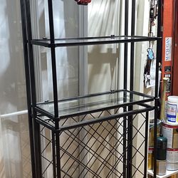 Glass and Steel Shelves for Decor 