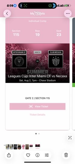INTER MIAMI VS NECAXA 1 Ticket