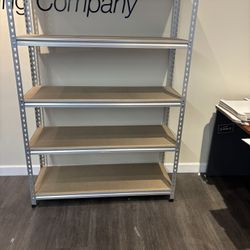 Spacious  5-shelf storage unit.