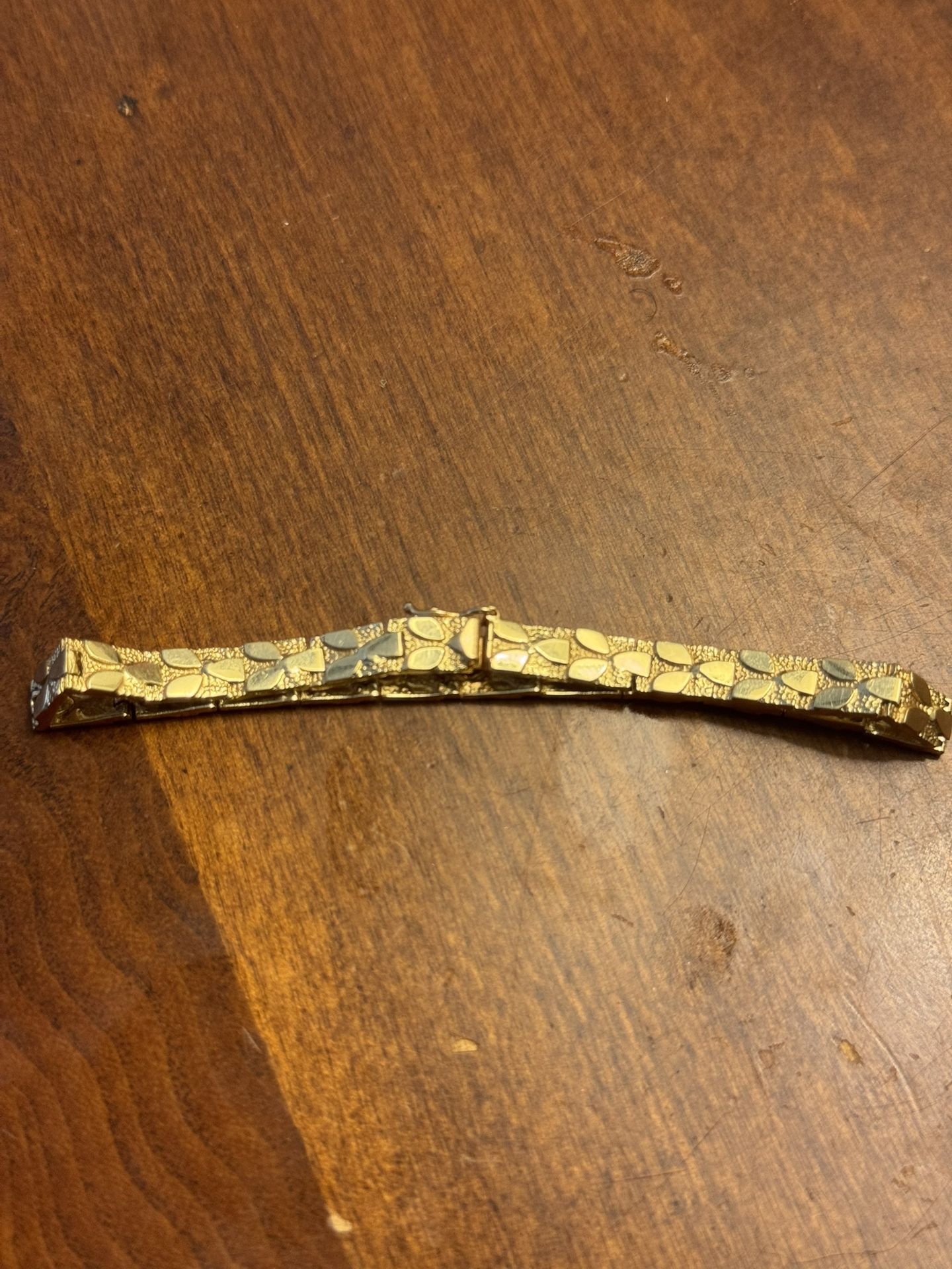 14k Yellow Gold Nugget Bracelet