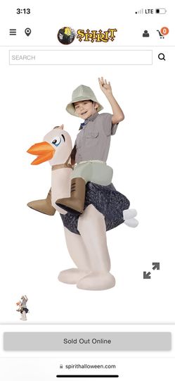Kids Inflatable Ostrich Piggyback Costume