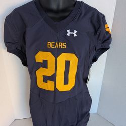 Navy Blue and Gold Football Jersey, Men's, Large