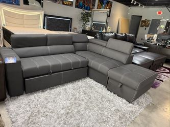 Black Friday Sake Pull Out Sleeper Sectional With Ottoman Only $1099