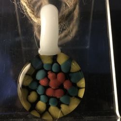 Hand blown Glass Necklace Pendant Flower-Style Art Piece
