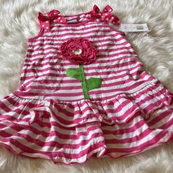 New! Sophie Rose Striped Flower Dress *3T