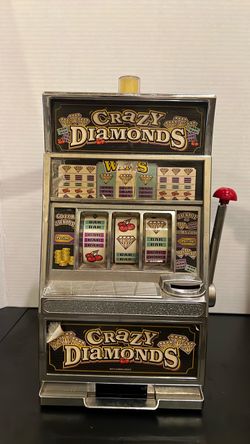 Practically FREE For Parts or Repair- Crazy Diamonds Slot Machine Coin Bank