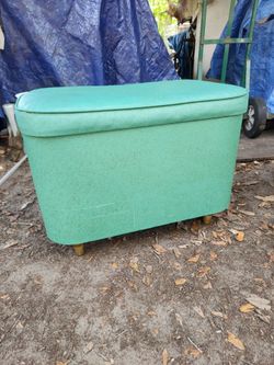 1950s footstool with storage