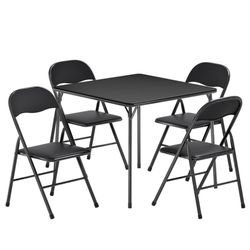 Folding table and folding chairs