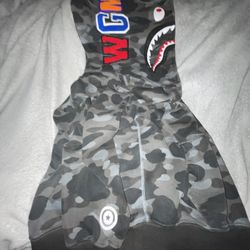 Bape Hoodie Black Camo 