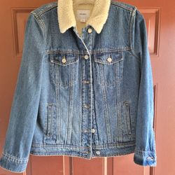 Old Navy Denim Jacket With Sherpa - M