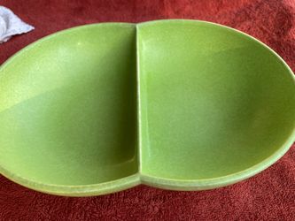 Vintage Lime Green Divided Serving Dish (Melmac-ish)