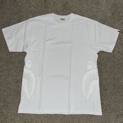 GOAT Exclusive BAPE Side Shark Tee In White