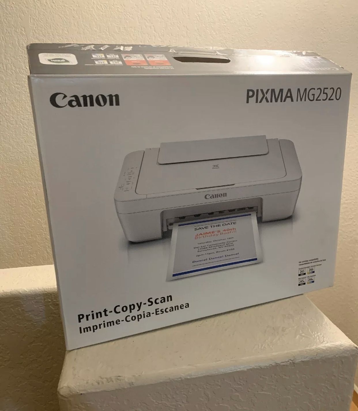 Canon Pixma MG2520 All in one printer with scan, copy, print. New in opened box