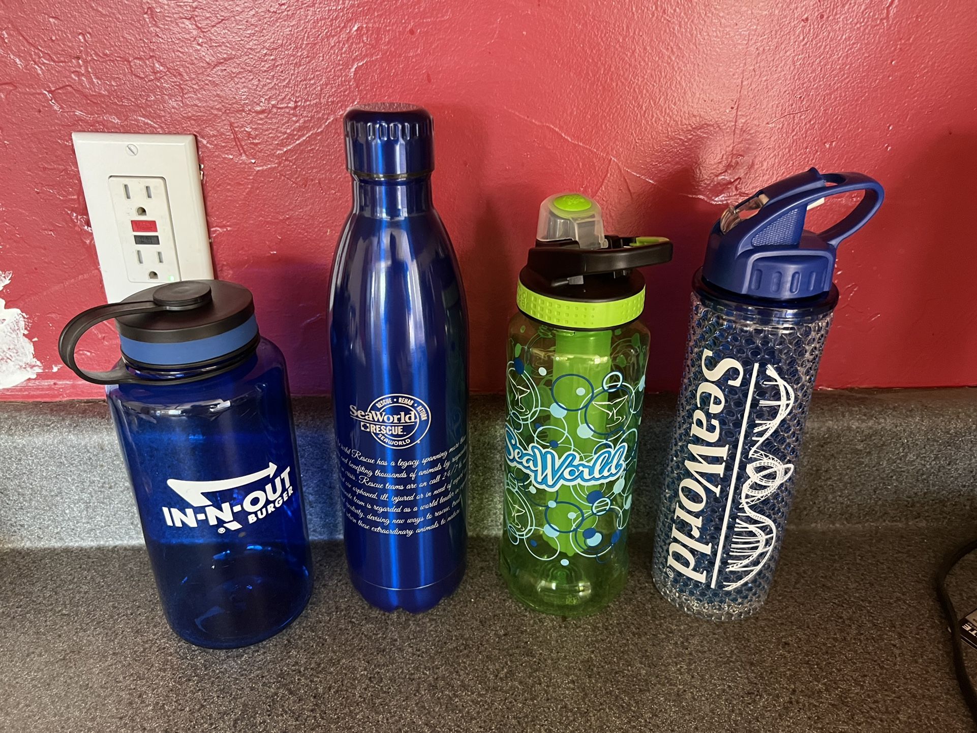 Seaworld And N-In-Out Freezable Water Bottles 