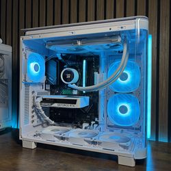 WHITE GAMING PC: RTX 5060 | RYZEN 5 7500F | 16GB DDR5 RAM | LIQUID COOLED