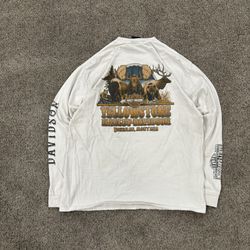White Harley Davidson longsleeve tee men’s Size XL