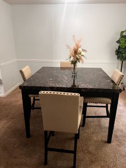 Dinning room table / king size bed comes with two box springs