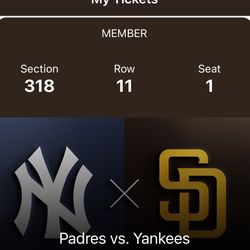 Sunday 5/26 - Padres Vs Yankees 