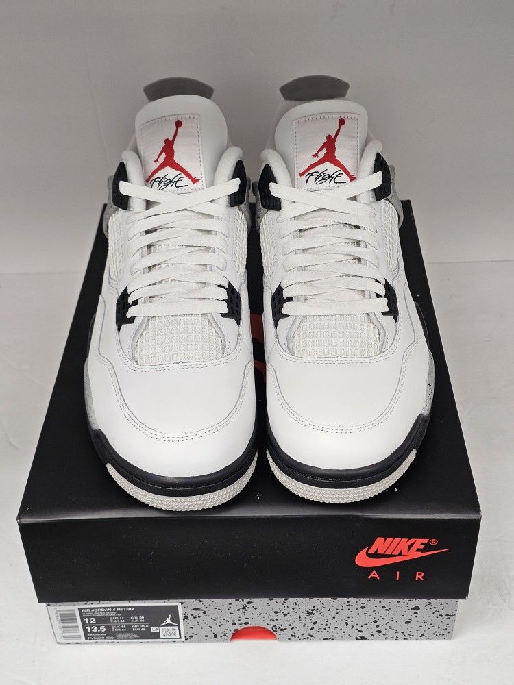 Nike Air Jordan 4 Retro White Cement (2025) FV5029-100 Size 12 Mens NEW In Box