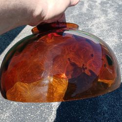 Antique  Hammered Glass Light Globe