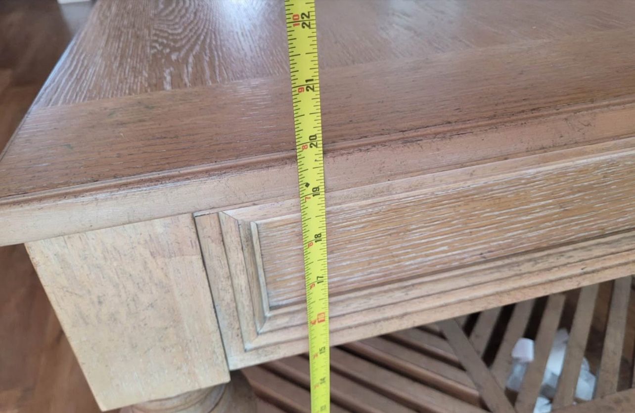 Heavy Duty Real Oak Coffee Brake And Side Table 