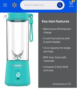 BlendJet One Plus Portable Blender, Lavender