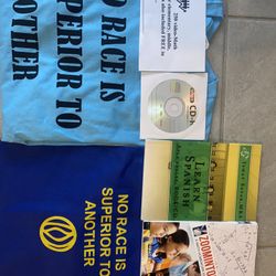 T-Shirt, bag, and Math/Spanish Courses . 