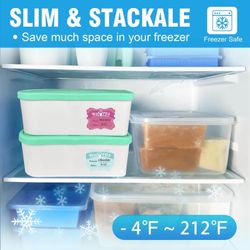 1.6 Quart Ice Cream Yogurt Sorbet Air Tight Container Set of 2