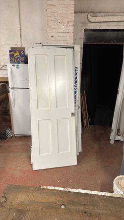 White 4-Panel Interior Door with Hardware