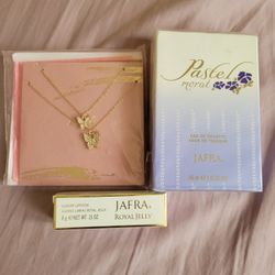 Lipstick, Perfume, And Necklace Set All New