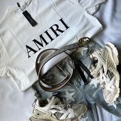 Balenciaga Amiri Gucci Jeans Tshirt And Belt