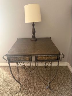 2 tables and lamp