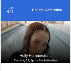 2 HOLLY HUMBERSTONE Tickets - Los Angeles, CA - Thursday, May 23rd