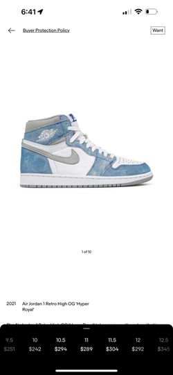 2021 sz11 air jordan 1 high hyper royal