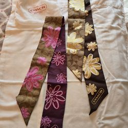 Coach Scarves And Holder