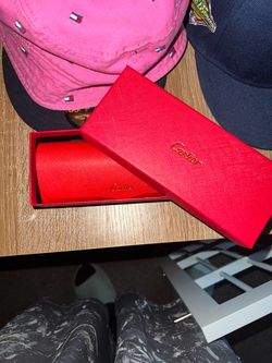 Cartier Red Eyeglasses Case with Box