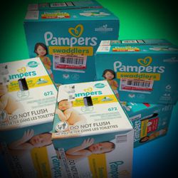 size 6 PAMPERS baby diapers 