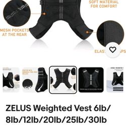 💯 Zelus 8 Lb Weight Vest 💪