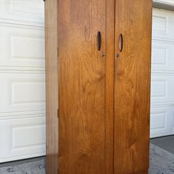 Mid Century Modern Vintage Teak Armoire/Wardrobe M.