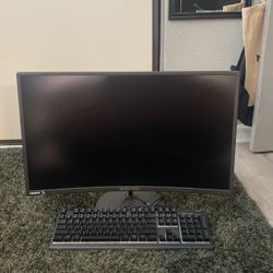 27” Sceptre Curved Gaming Monitor and Steel series APEX3 Keyboard
