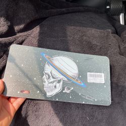 Trippy Dope Skull Space License Plate Car Accessory 
