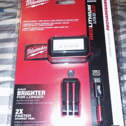 Milwaukee REDLITHIUM USB 3.0 Low-Profile Headlamp 2115-21 Rechargeable 600L