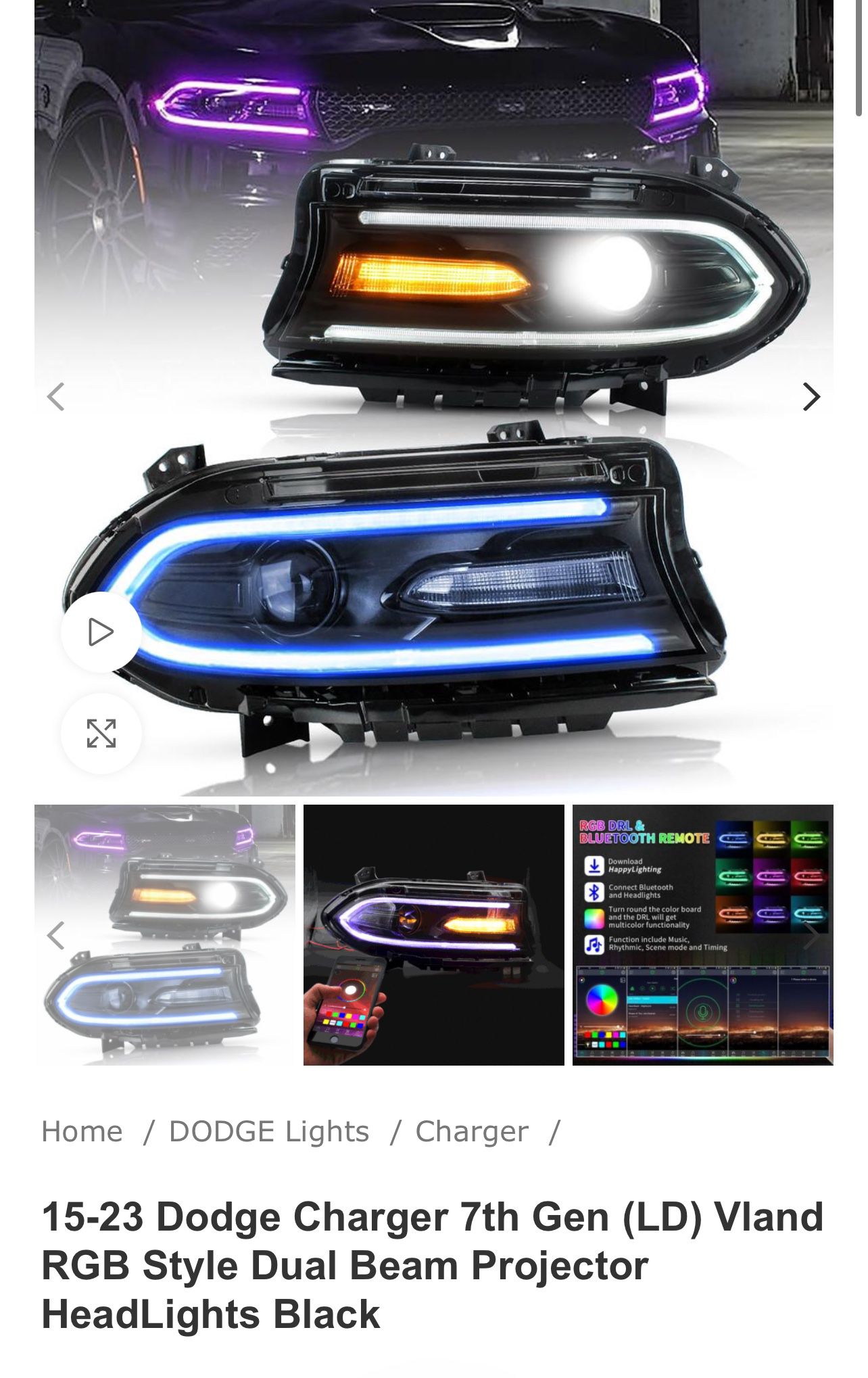 2015-2017 Dodge Charger Headlights