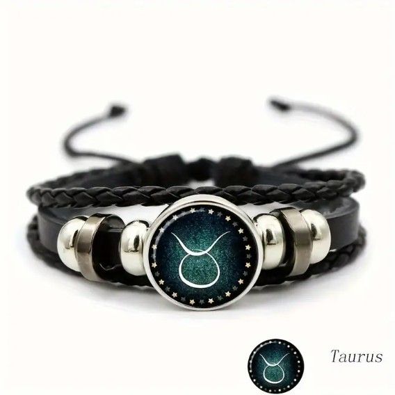 Vibrant Taurus Sign Bracelet For Men