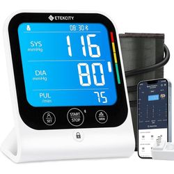 RunStar Upper Arm Blood Pressure Monitor with Wide Range Cuff (8.6'' -16.5'') for Home Use FSA&HSA Eligible, Automatic Digital BP Machine with Storage