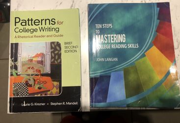 Patterns for college writing  $30 dlls  Fundamentals of english grammar $25 dlls  Real reading 4  $ 15 dlls  Ten steps to mastering  $15 dlls