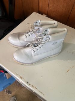 Lugz White Lace-Up Ankle Boots
