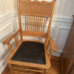 Chair With Leather Seat