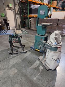 Grizzly Series Bandsaw, Dust Collector, and Table Saw